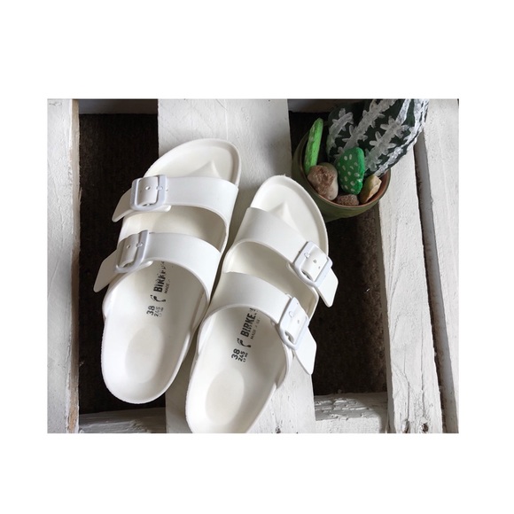 all white rubber birkenstocks